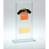 JADE GLASS PLAQUE WITH PLATE (REQUIRES SP-SHIELD OR SHIRT-B) - 7.25in